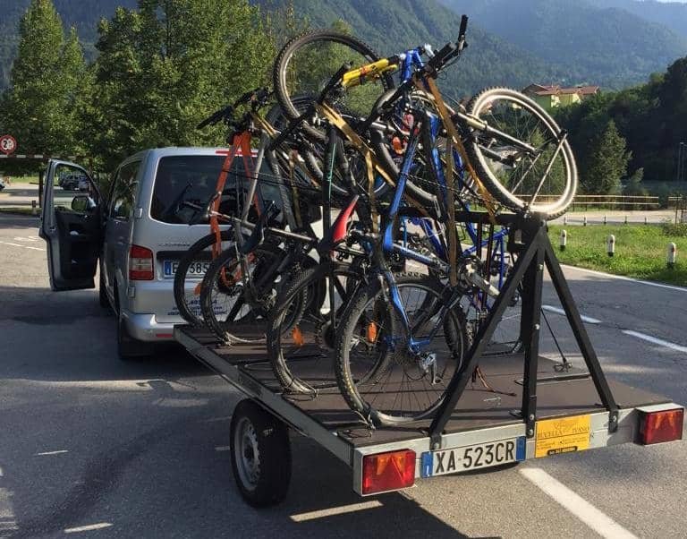 The Bucella Viaggi bike shuttle trailer